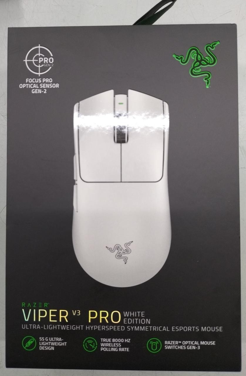 RAZER RZ01-05120200-R3A1 (Unopened) VIPER V3 PRO White Edition
