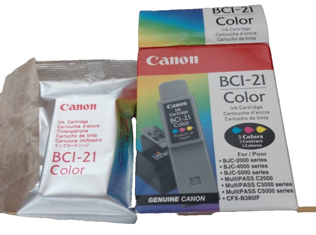Canon BCI-21 Color Genuine Canon Factory Sealed Ink-1 New old stock open box