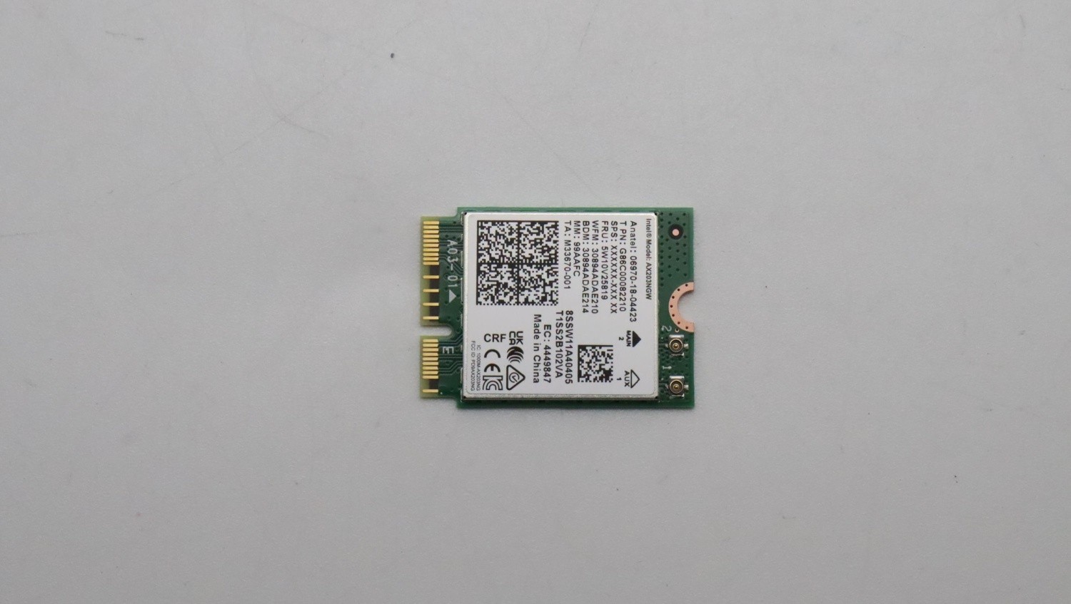 Genuine 5W10V25819 Lenovo WiFi Intel Wi-Fi 6 AX203 M.2 2230 M90 Pro Gen 6, M90
