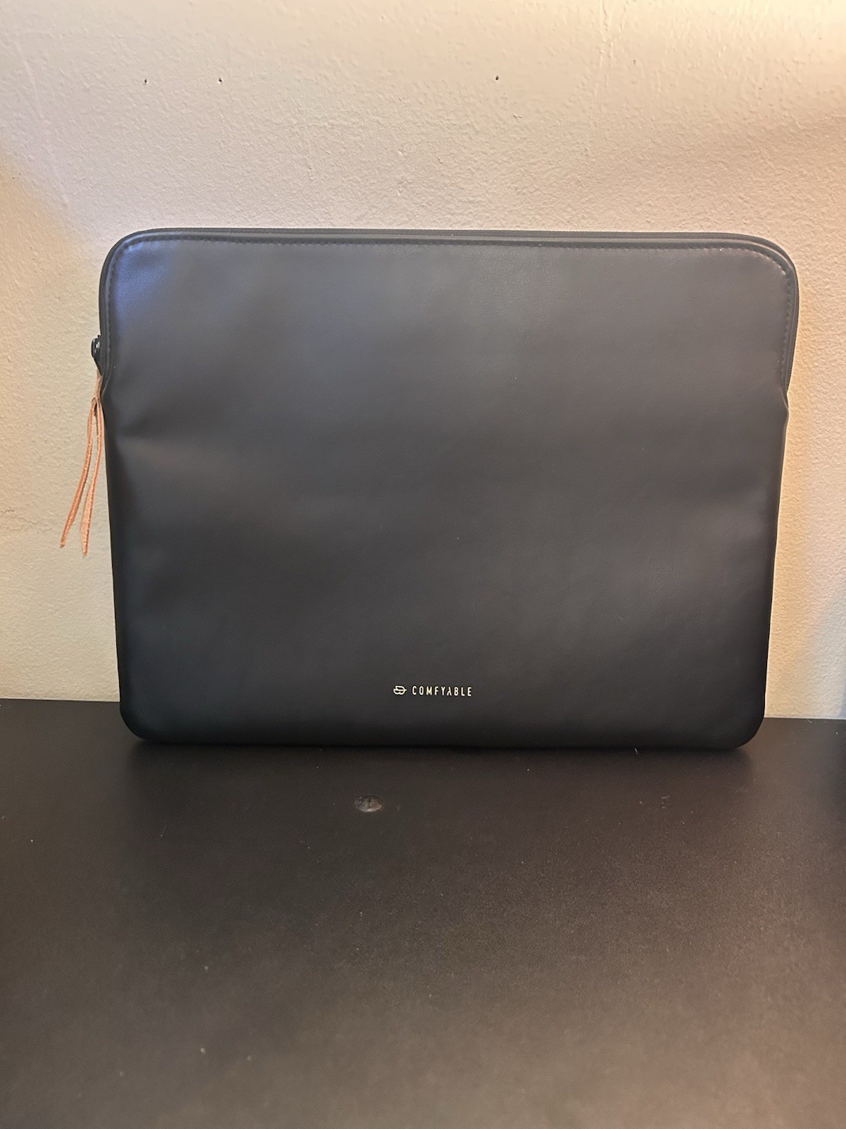 Comfyable Faux Leather Laptop Sleeve 13” Padded Slim Case Pouch Black LIKE N3W