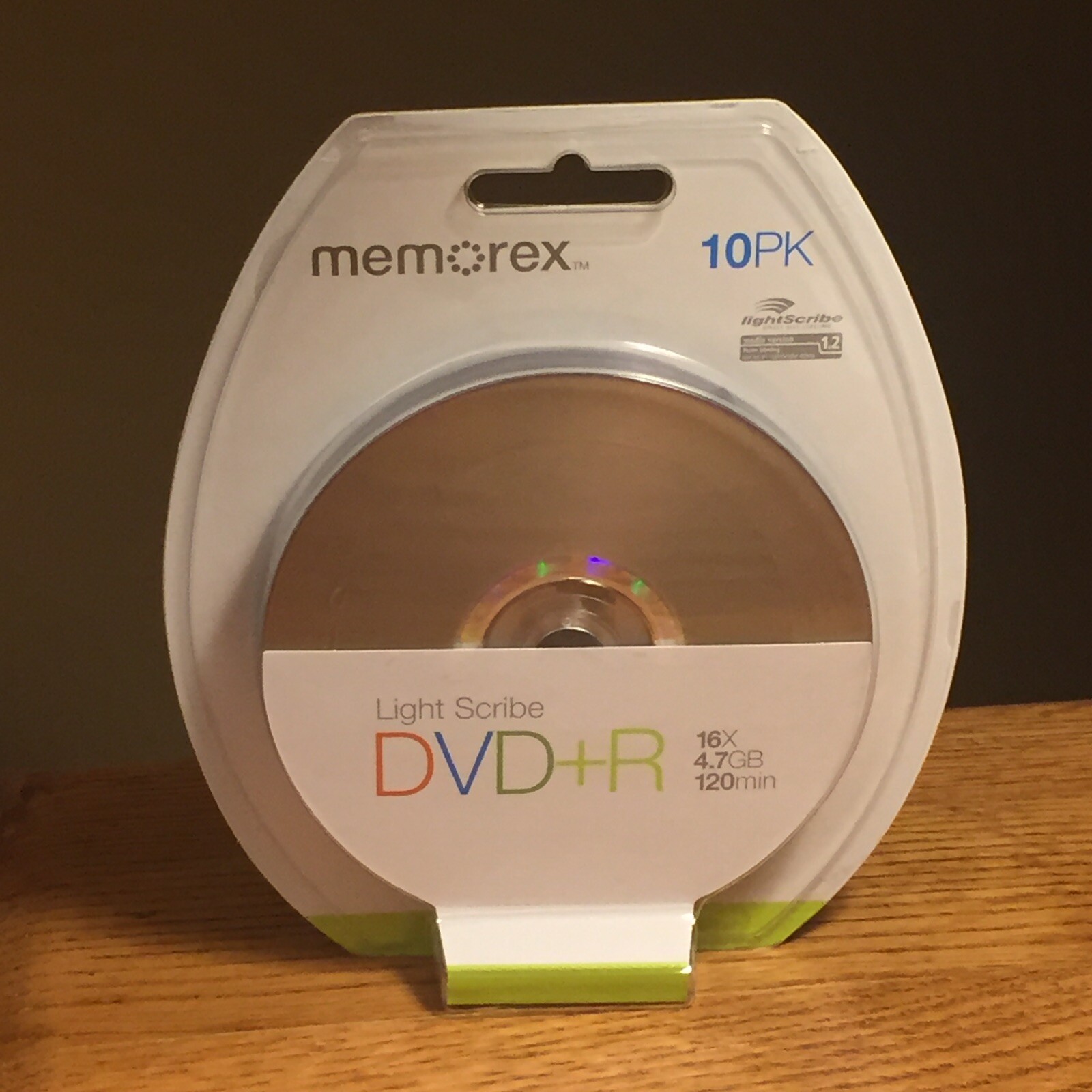 Memorex Light Scribe 10-Pack DVD+R 16x 4.7 GB 120 Min Sealed New Old Stock 2009