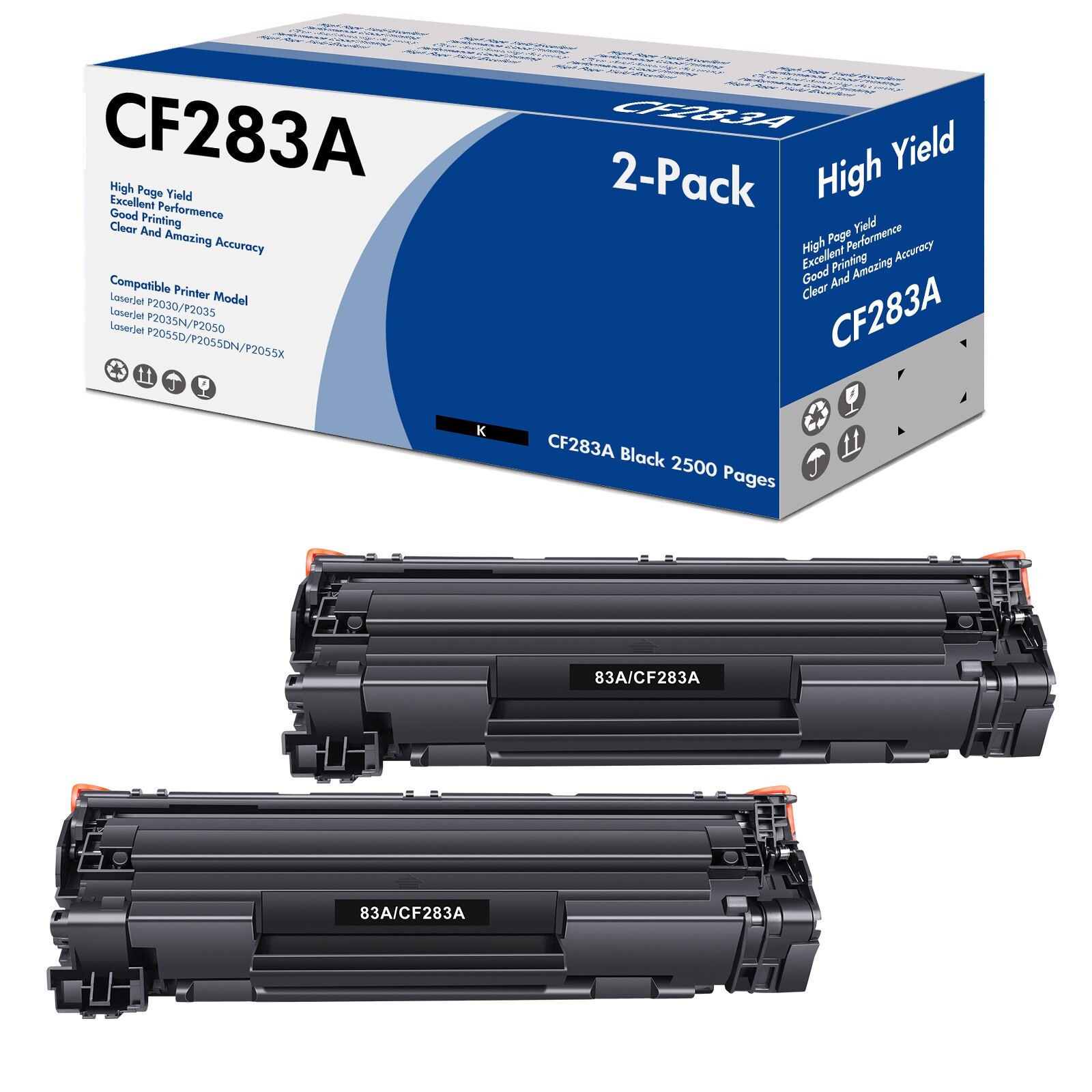 1-10PK CF283A Toner for HP 83A Toner Cartridge LaserJet Pro M225dw M127fw LOT