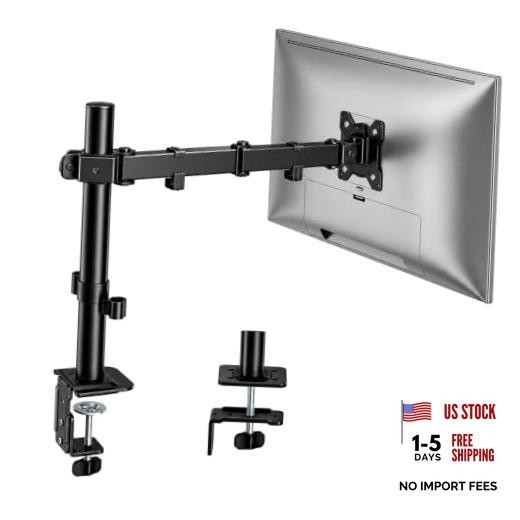 Extra-Long Monitor Arm for 17-32" Screens, 22 lbs | Articulating desk mount,