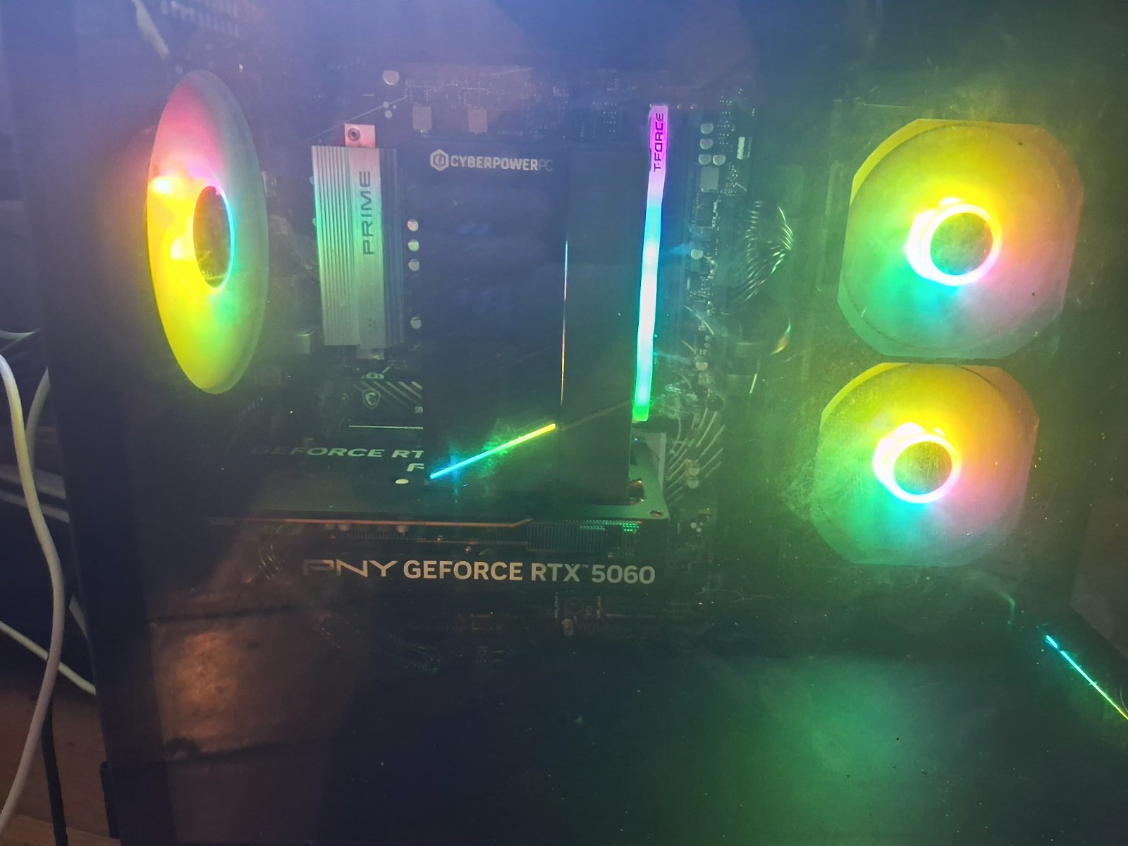 CyberPowerPC C Series Gaming Tower Desktop RTX 5060 RGB Black ET8404-14217