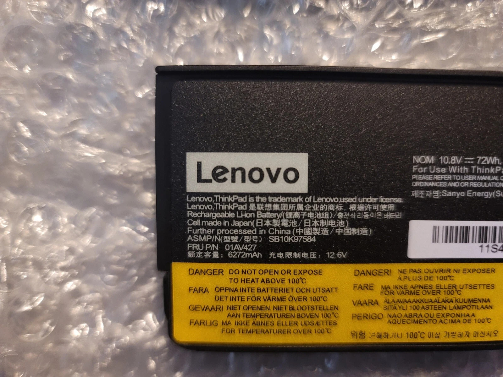 61++ OEM 72Wh Battery for Lenovo ThinkPad T470 T480 T570 T580 01AV492 01AV427
