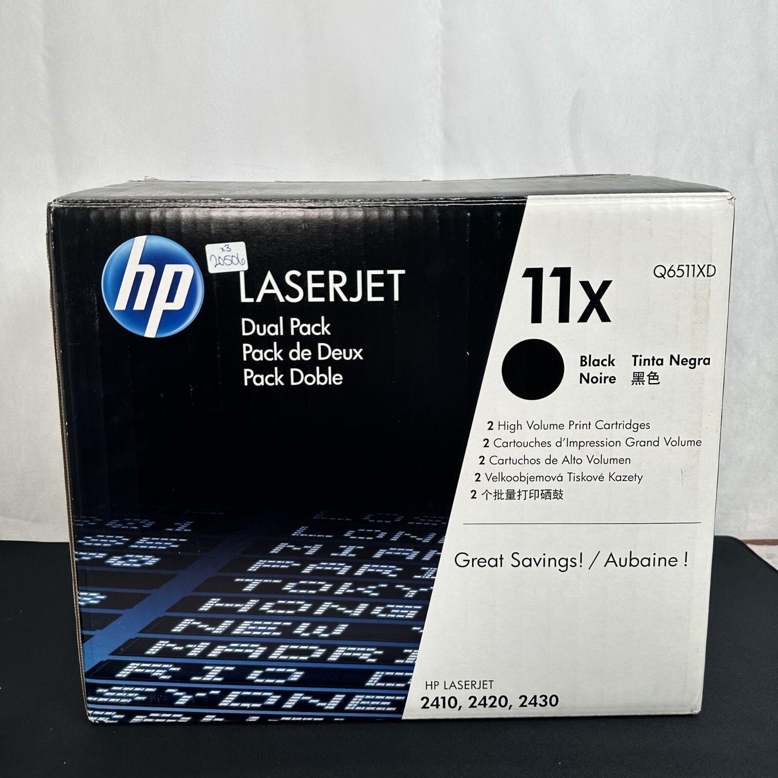 HP Laserjet 11x Dual Pack Black Ink Cartridges Q6511XD HP 2410 2420 2430 READ