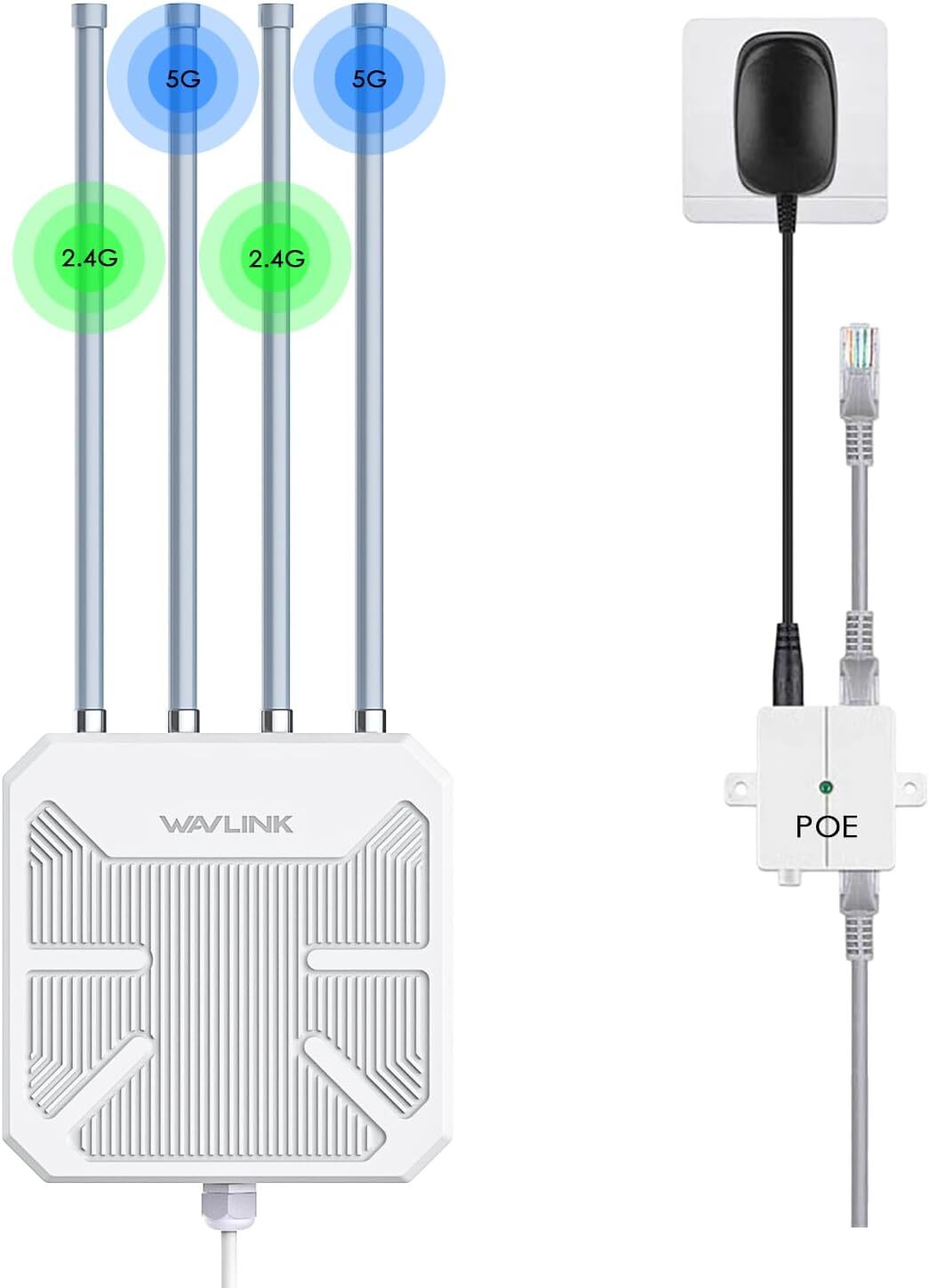 AX1800 WiFi 6 Extender Dual Band AX3000 WiFi 6 Router Outdoor Signal Booster