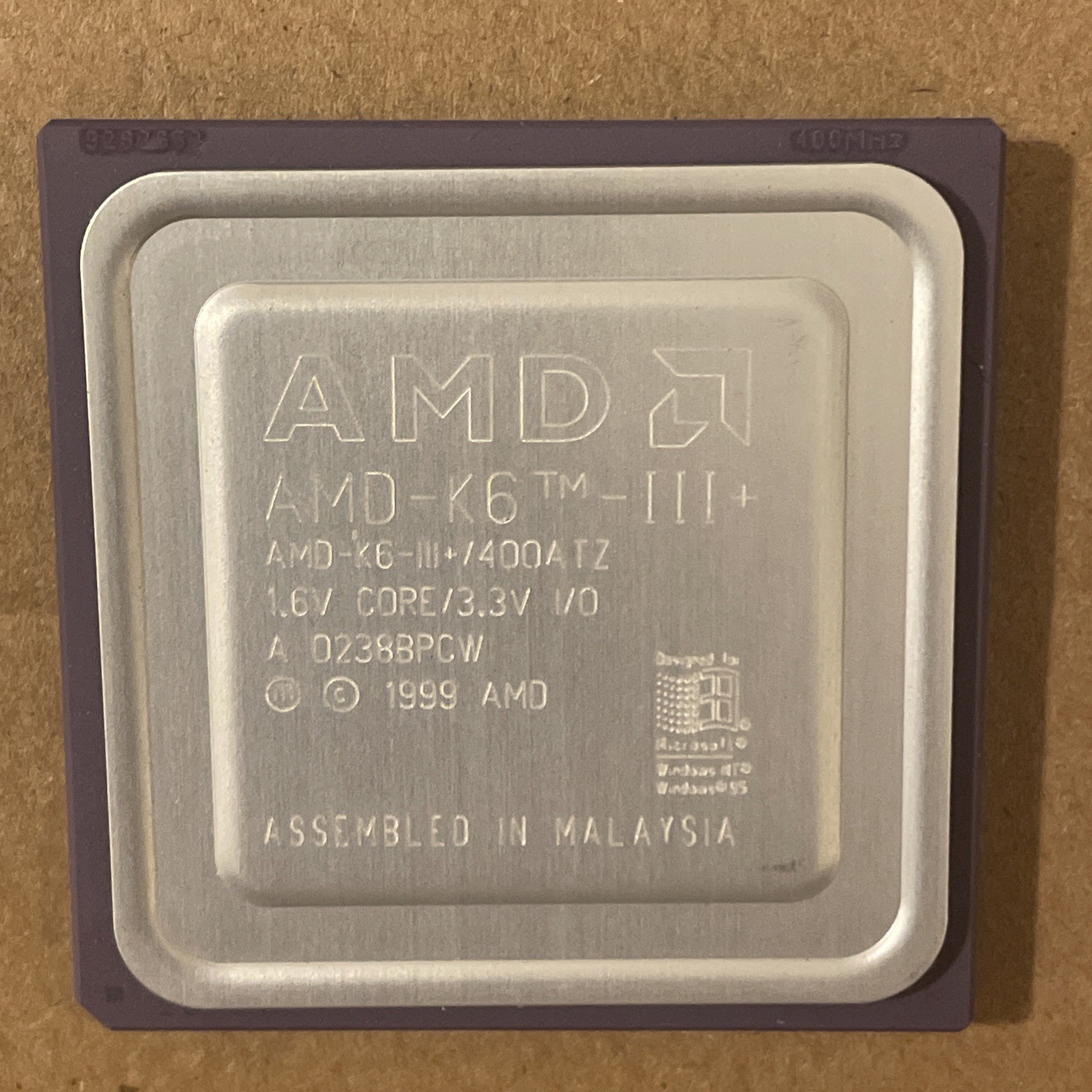 Vintage CPU AMD K6-III+ 400ATZ K6-3+ New Old Stock NOS K6-111+ Super Socket 7