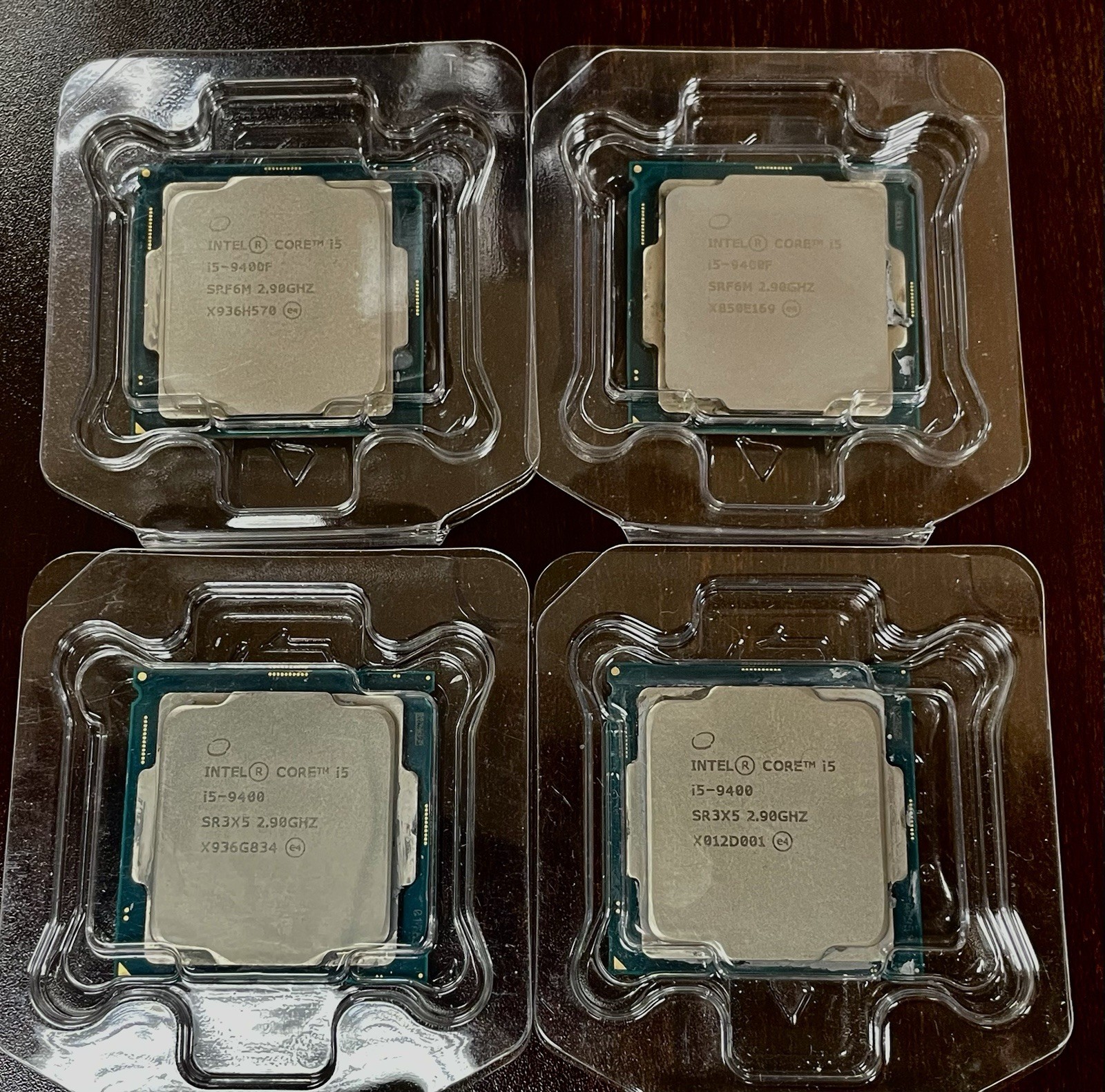 Lot of 4 Intel Core i5-9400 / i5-9400F CPUs 2.90GHz LGA1151 Tested Working
