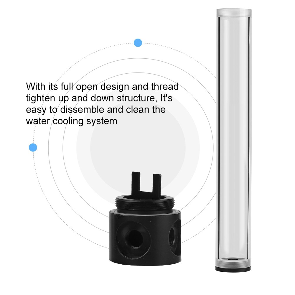 50mm Diameter G1/4 Thread DIY Extra Long Cylinder Water Cooled For Co CX4