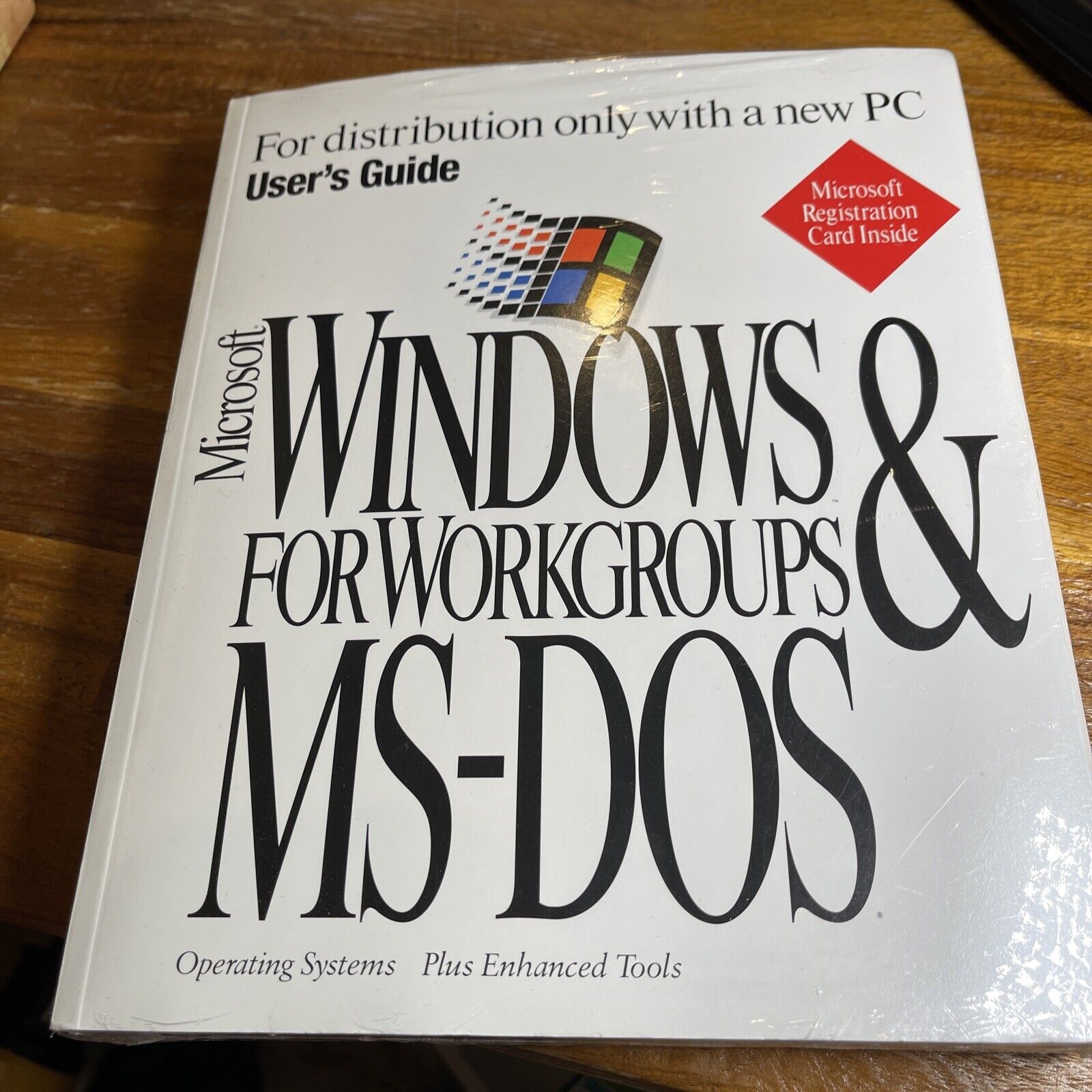 Microsoft Windows For Workgroups & MS-DOS Users Guide Book NEW Sealed