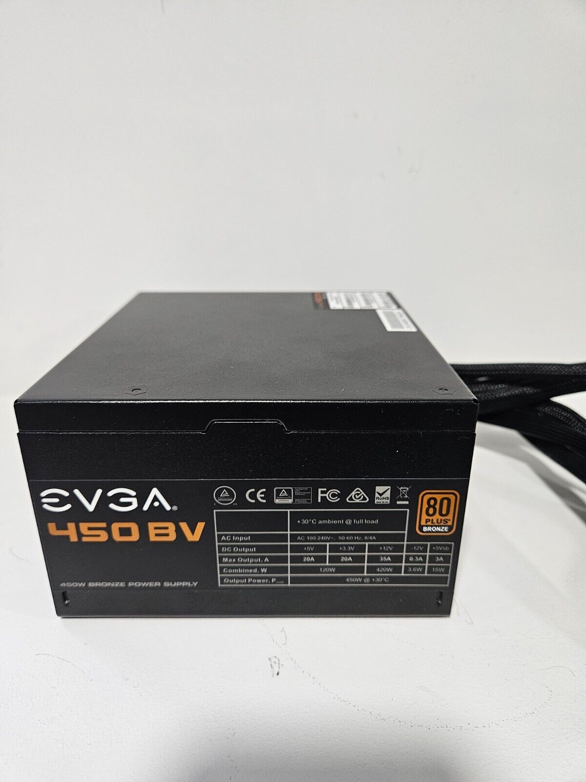 EVGA 450W BV 80 PLUS Bronze Power supply | Used in good working condition