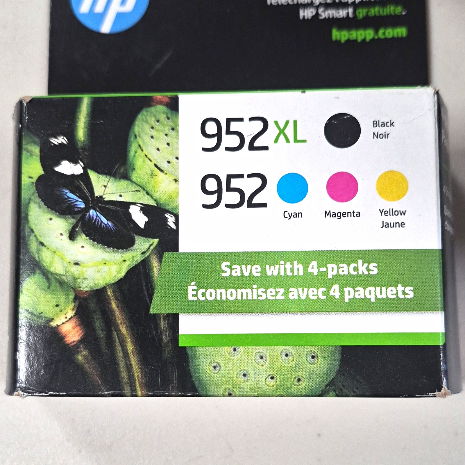 HP Genuine 952XL/952 Inkjet Cartridges 4-Pack BK C M Y (HP 952XL)