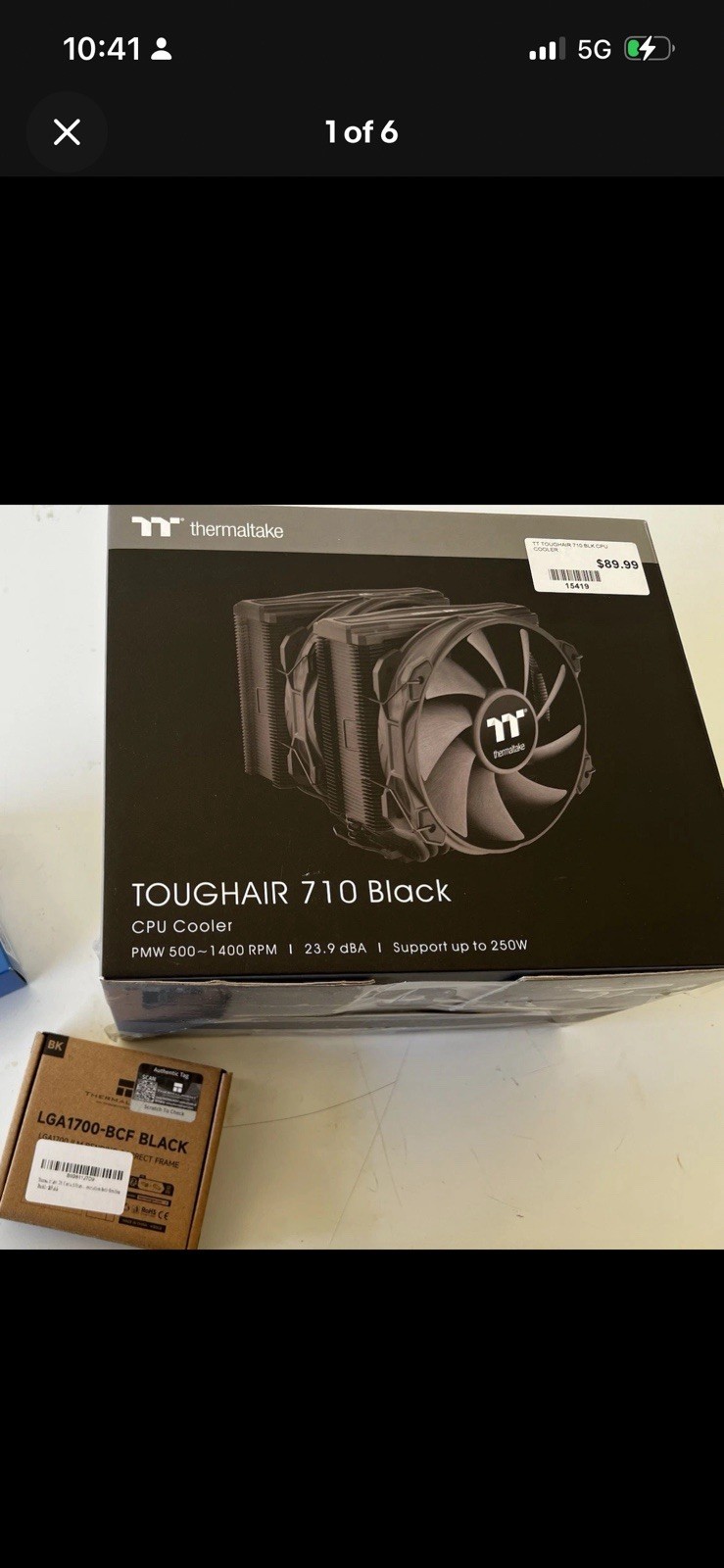 Thermaltake TOUGHAIR 710 CPU Cooler and extra LGA1700 frame