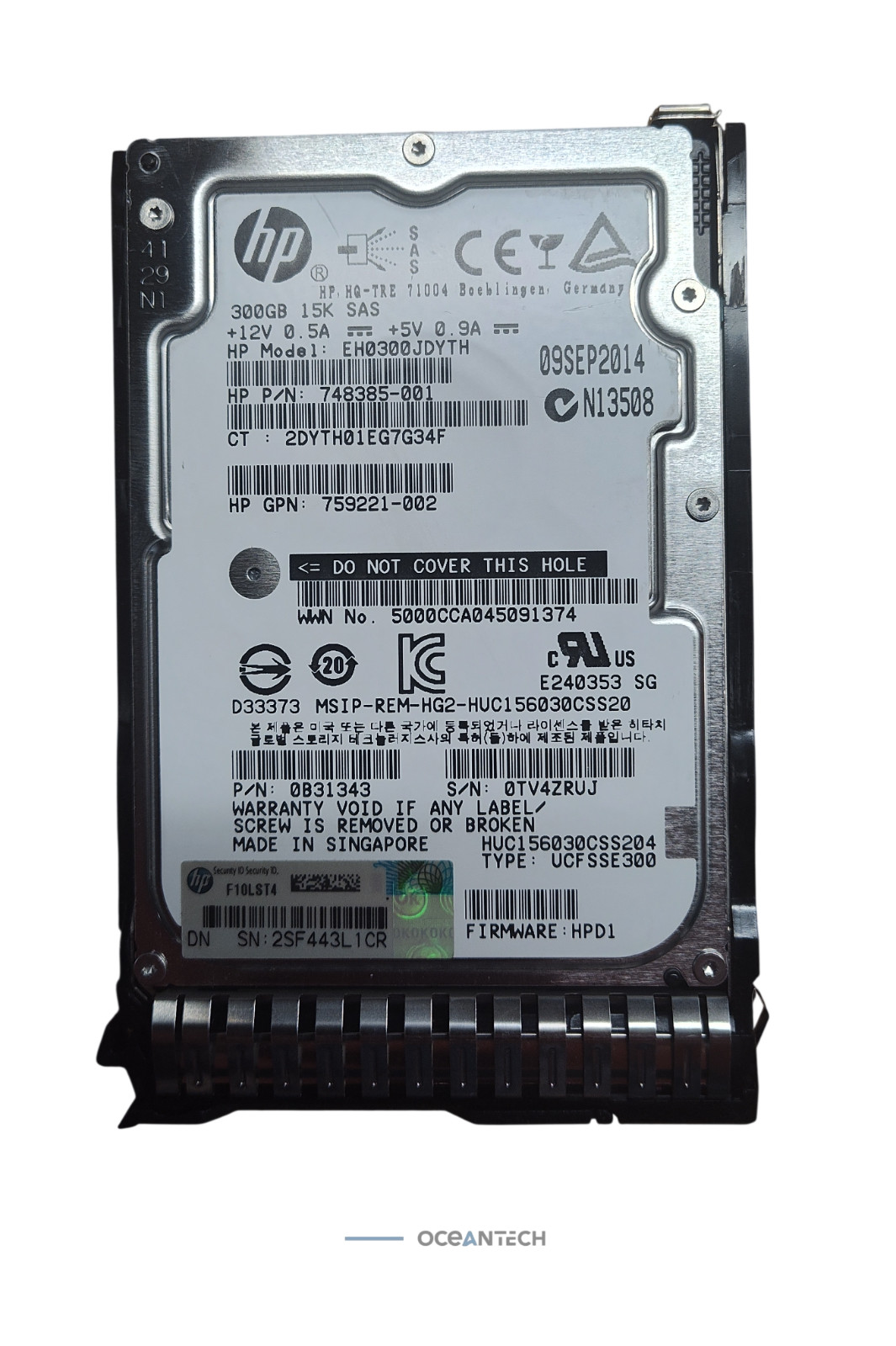 HP 759546-001 748385-001 759208-B21 300GB 2.5" SAS 12Gbps 15000 RPM Internal HDD