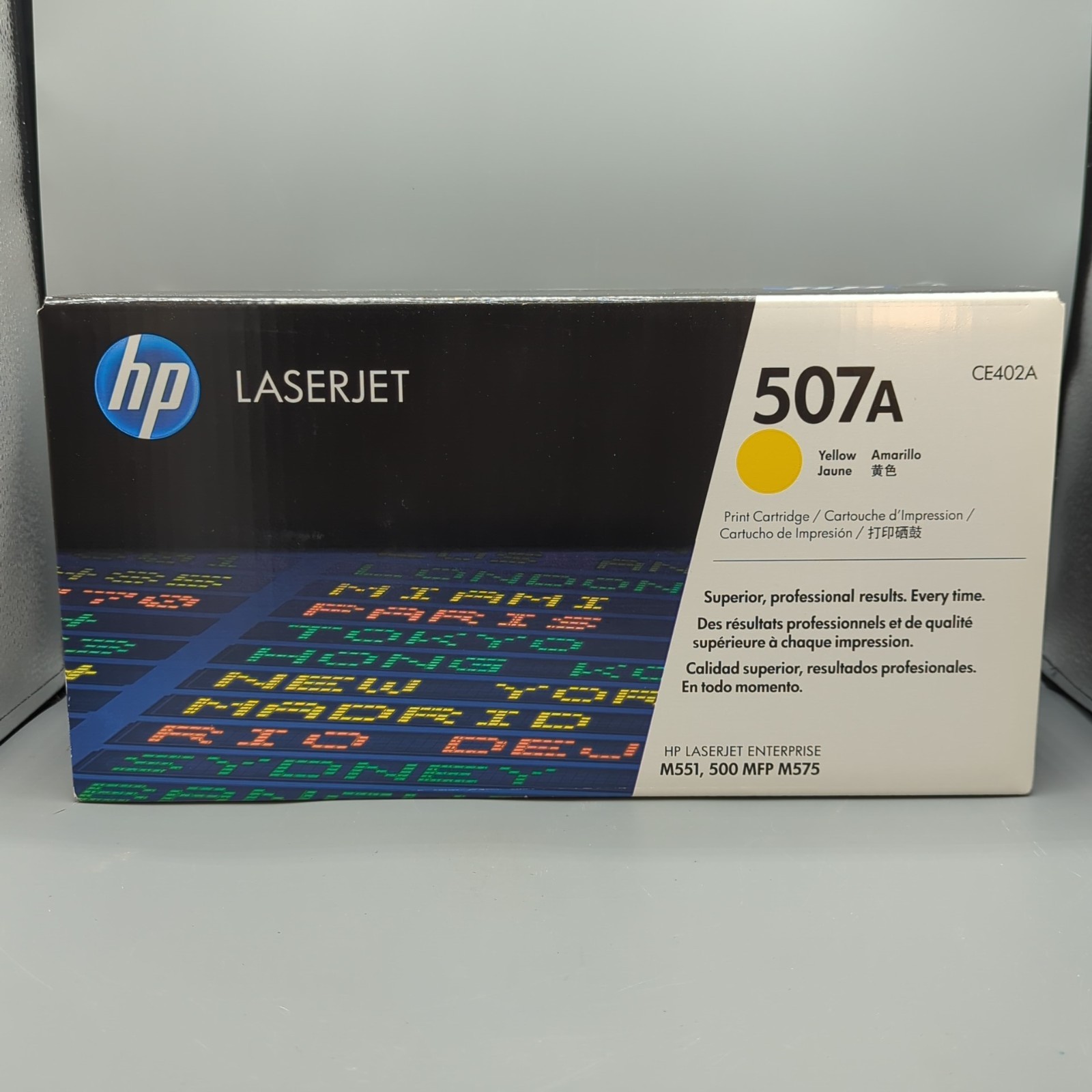 HP 507A Laserjet CE402A Yellow Toner Cartridge NEW OPEN BOX