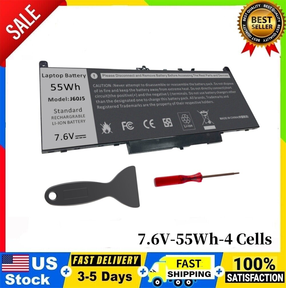 ✅Lot 1-50x J60J5 Battery For Dell Latitude E7270 E7470 MC34Y 242WD 451-BBSY 55Wh