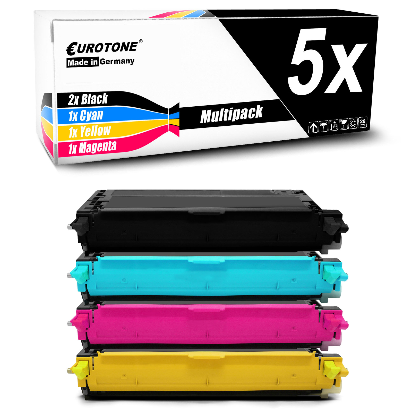 5X Eurotone Cartridge Alternative For Epson S051158 S051159 S051160 S051161