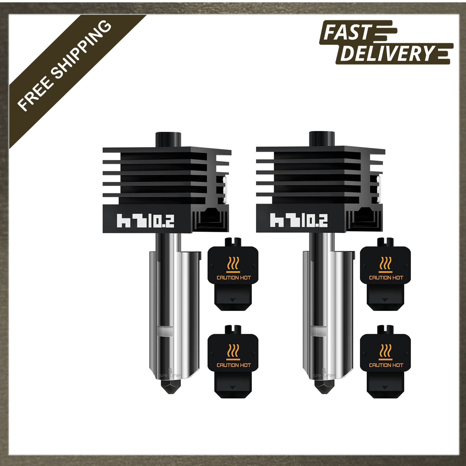 2Pcs 0.2MM Hardened Steel Nozzle Kit for Bambu Lab X2D P2S Hotend with Silicone