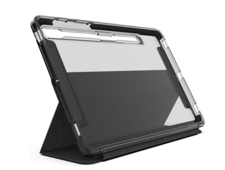 Gear4 Brompton Case for Samsung Galaxy Tab S7 5G - Smoke Gray Black Clear