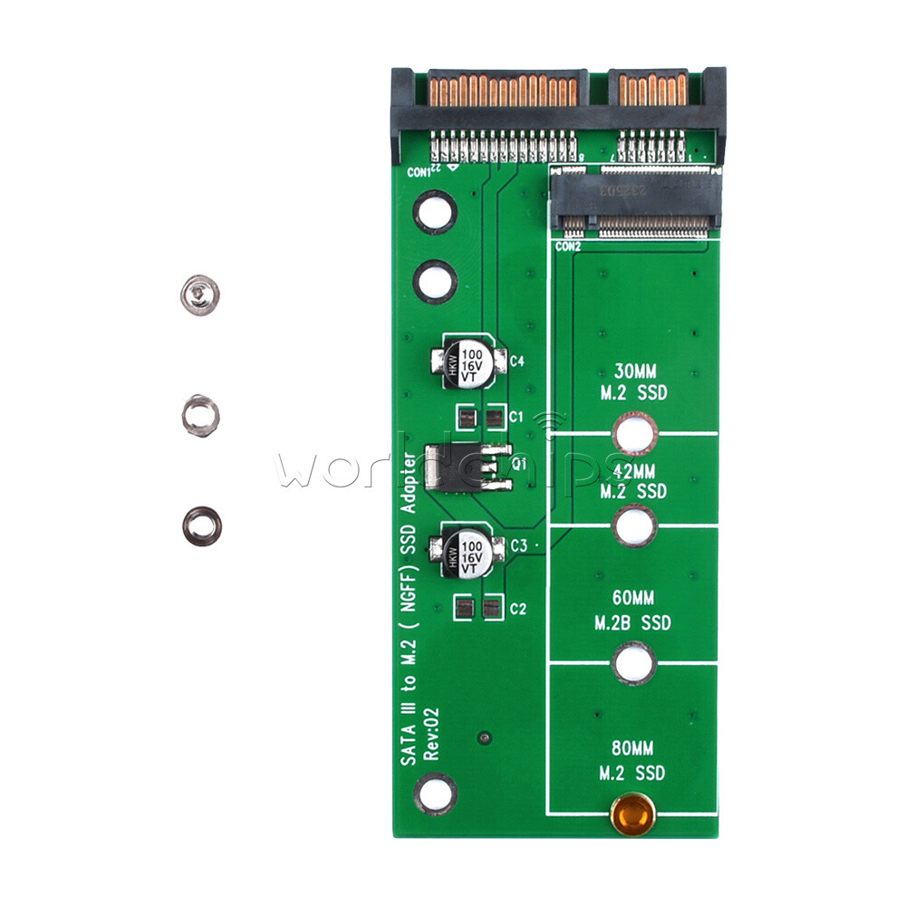 M.2 NGFF to SATA3 Adapter Card M2 NGFF SSD to SATA3 Interface Converter Card New