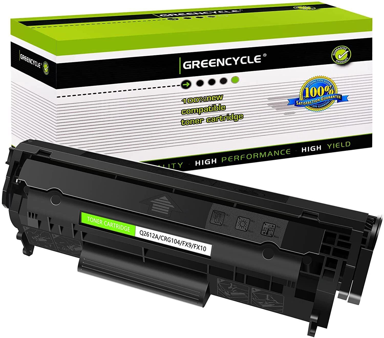 GREENCYCLE Q2612A 12A Toner Cartridge Compatible for HP LaserJet 1018 1022n 1012