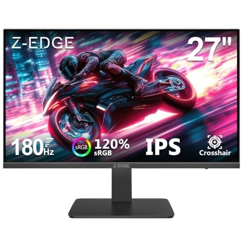 27 Inch Gaming Monitor, 180Hz, 1080p FHD, IPS, Anti-glare Display