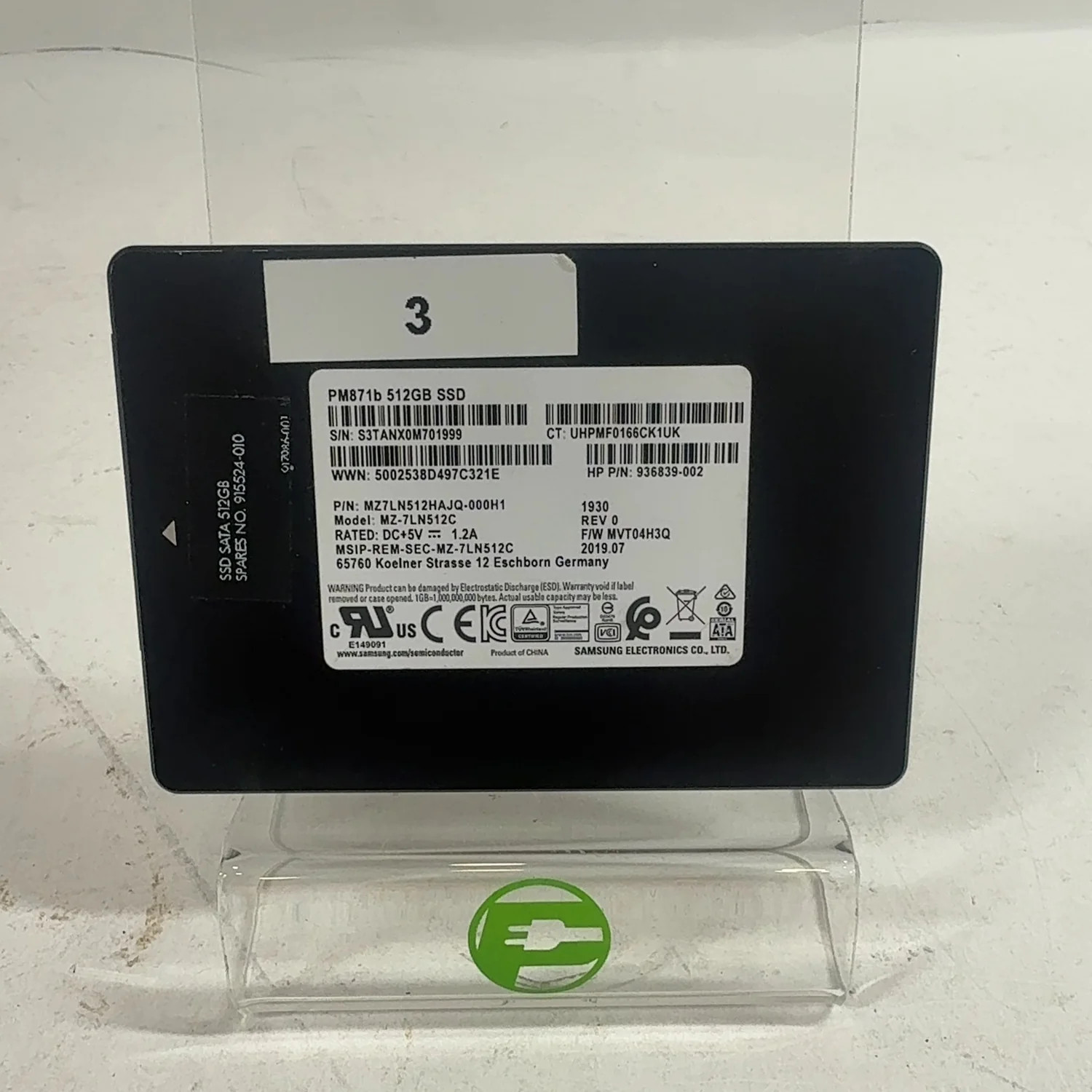 Samsung 2.5" MZ-7LN512C 512GB SATA III 6Gbps SSD MZ7LN512HAJQ-000H1
