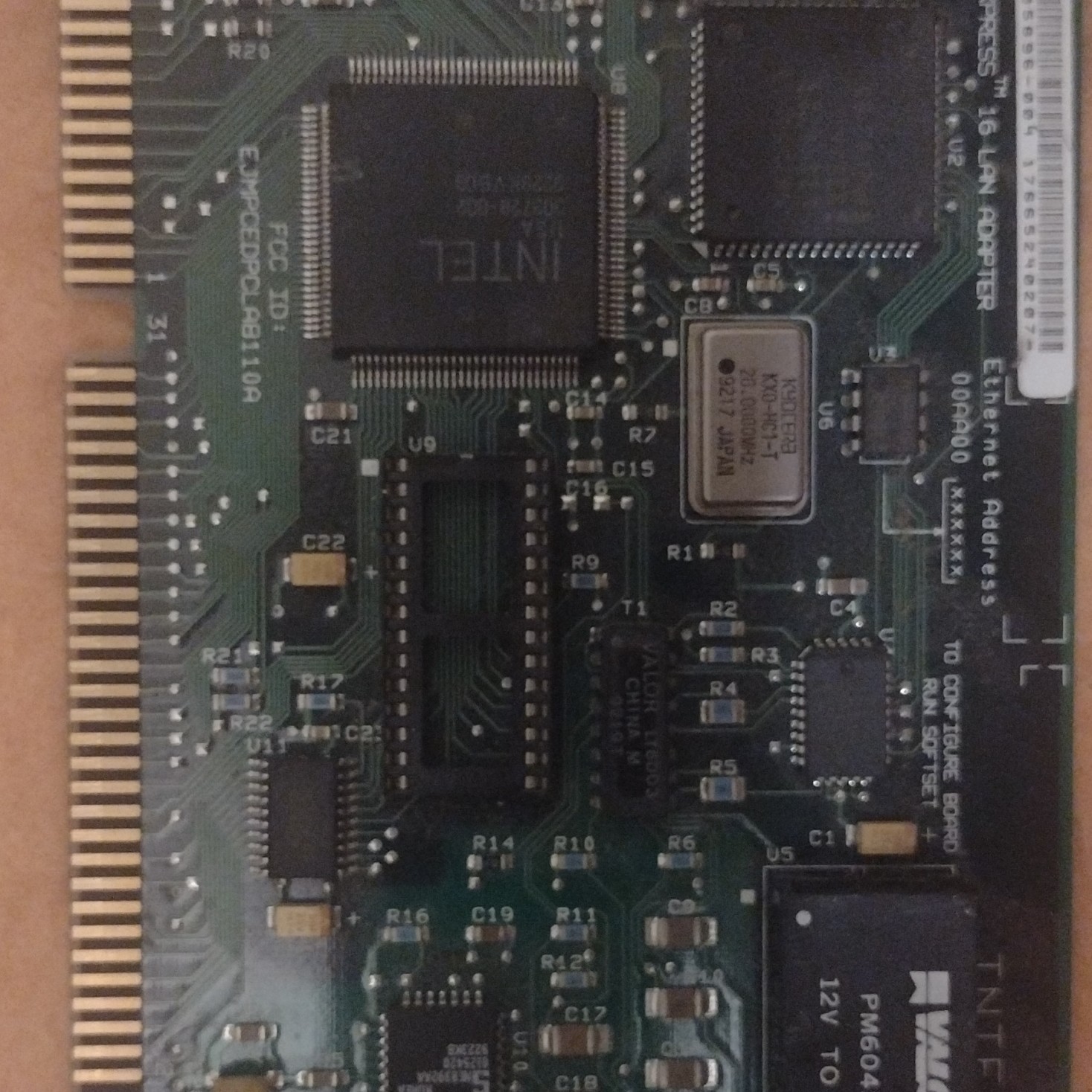 Intel EtherExpress Pro/10+ ISA 10Mbps RJ-45 Ethernet Card IEEE 802.3