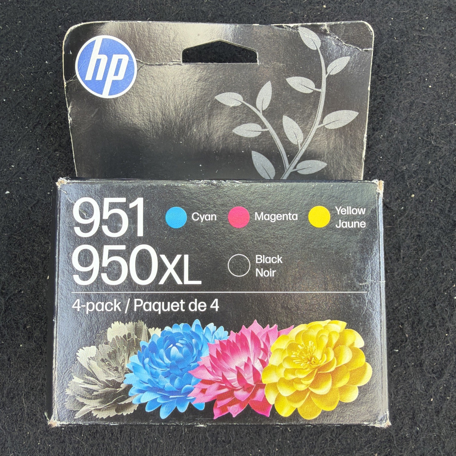 4-PACK HP GENUINE 950XL BLACK & 951 COLOR INK OFFICEJET PRO 8610 SEALED 01/2028
