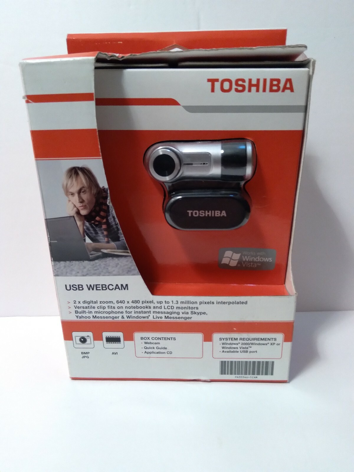 Toshiba USB Webcam 640X480 Pixel To 1.3 Million. Versatile Clip Windows Notebook