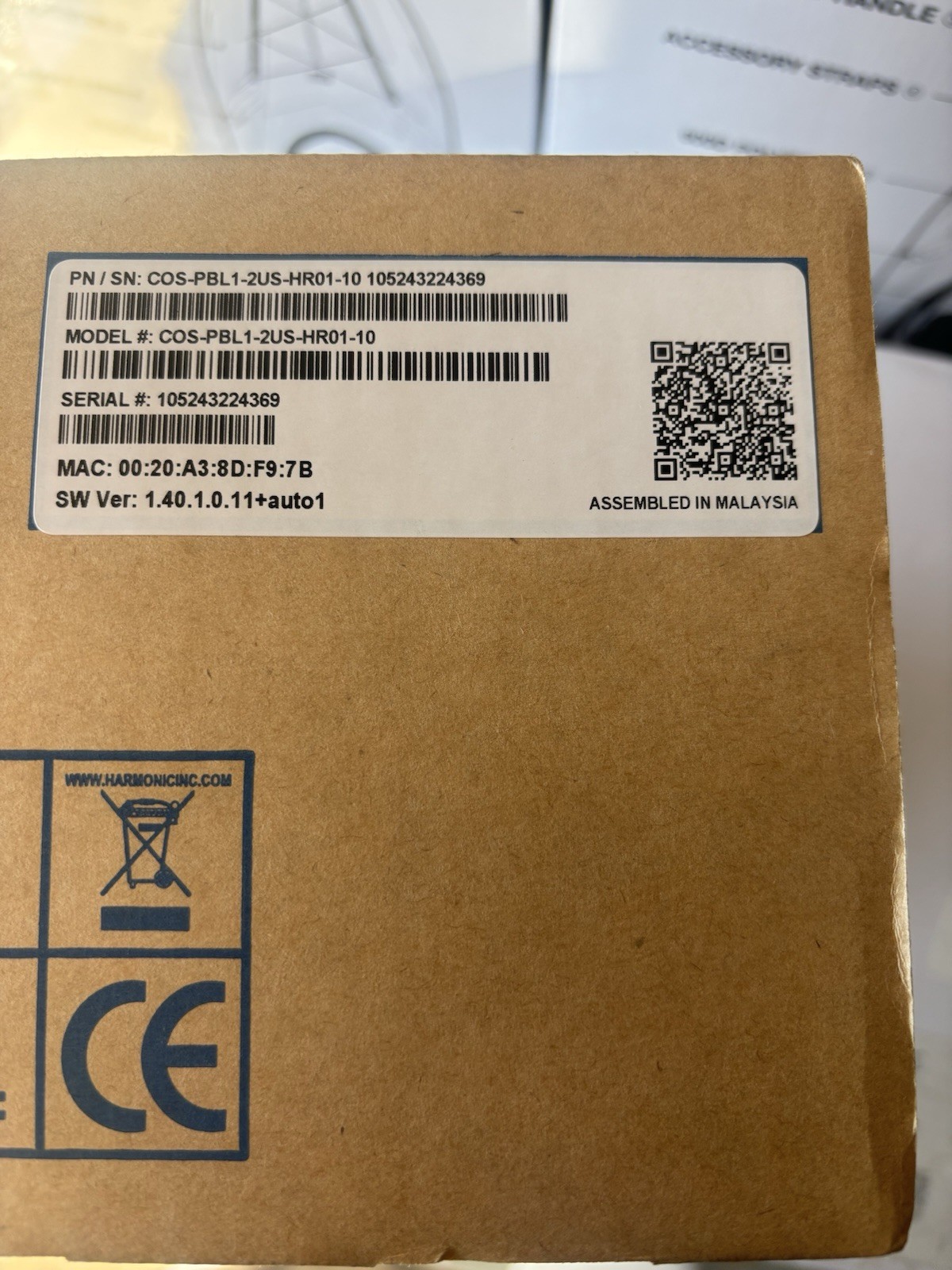Harmonic COS-PBL1-2US-HR01-10 Cableos Pebble 1 Remote PHY Device NEW in Box