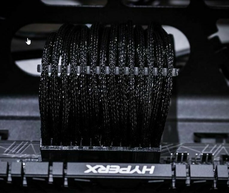 24pin Black Single Sleeved Power Supply PSU Motherboard Cable for Seasonic PRIME