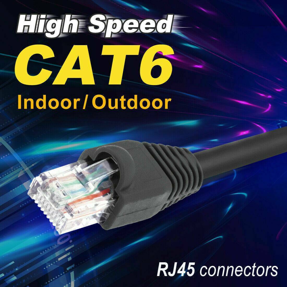 3ft-75ft 1m-25m CAT6 Ethernet Cable Lan Network Internet RJ45 Patch Cord