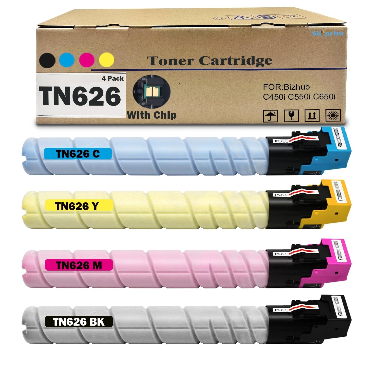 ** NEW Konica Minolta Toner | TN-328 / TN-626 | Black/Color | Compatible | 4-Pak