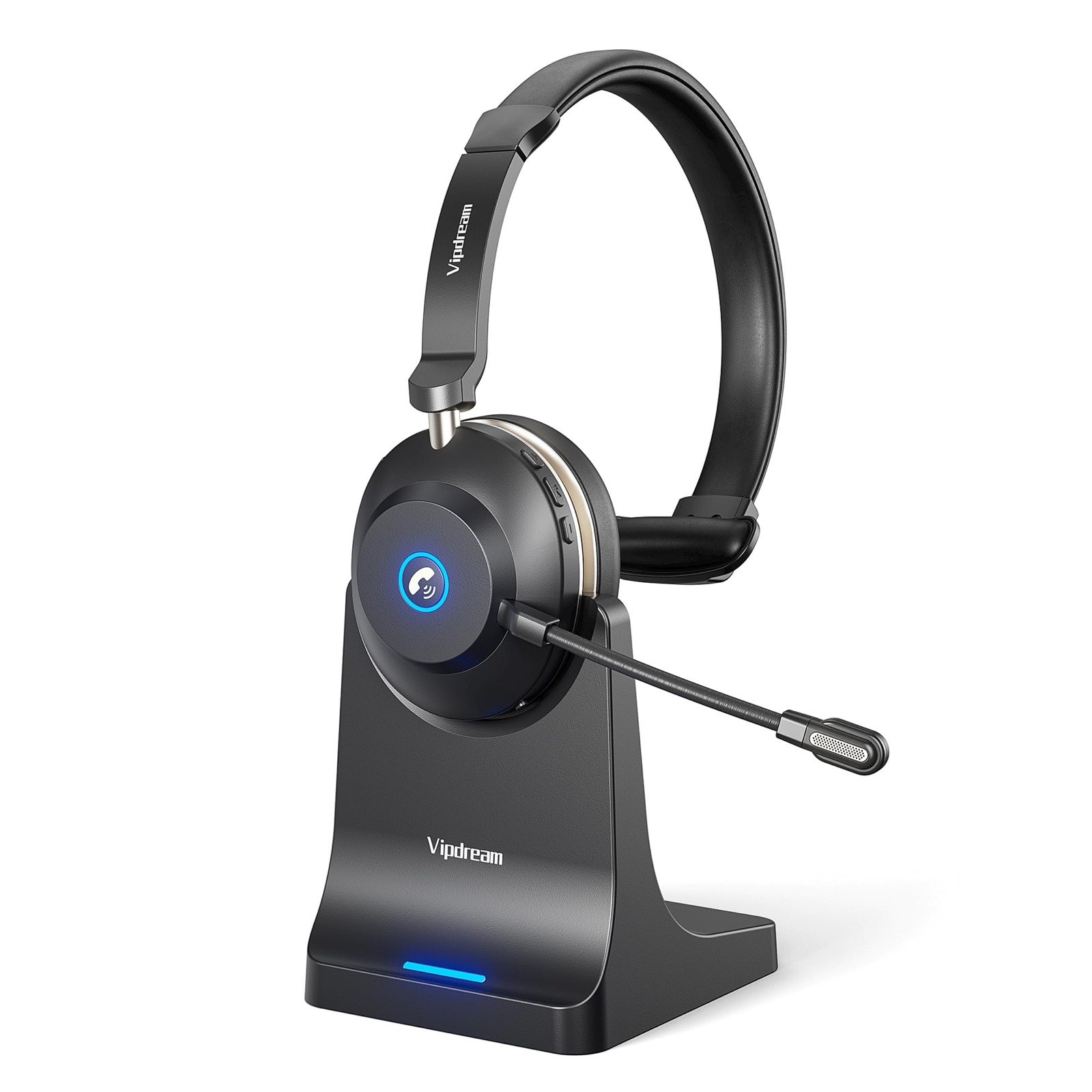 Vipdream Wireless Headset w/ Microphone for Work, Bluetooth 6.0 Computer Headset