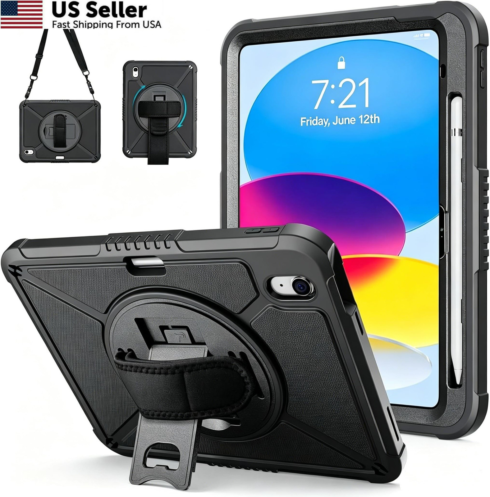 ZtotopCases for iPad (A16) 11th/10th Generation 11''/10.9'', Black