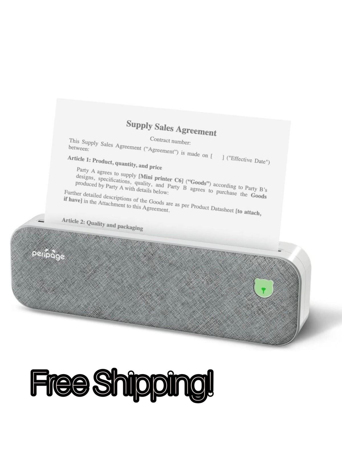 Peripage wireless portable printer- 8.26"x11.69" compatible ios, Andriod, laptop