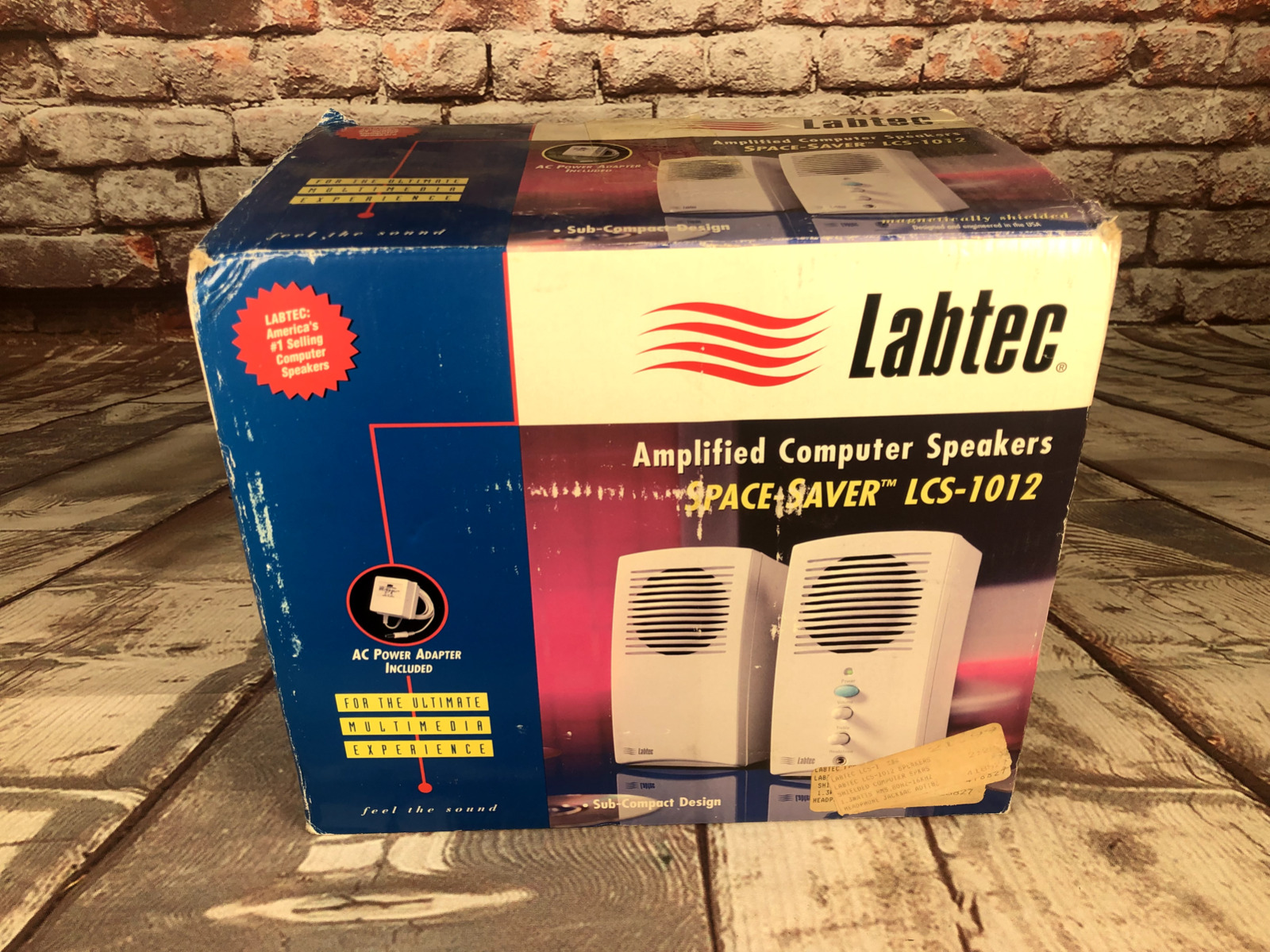 Labtech LCS-1012 Space Saver Amplified Computer Speaker OPEN BOX NEW