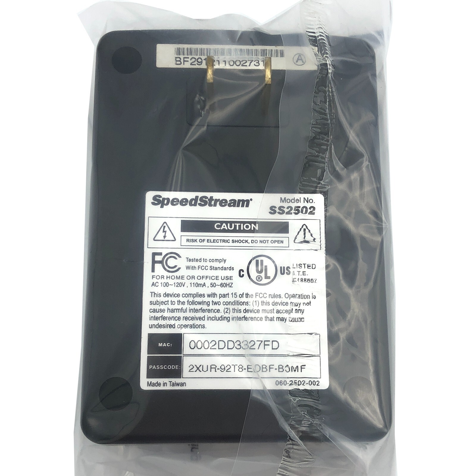 NEW Original Siemens SS2502 Speedstream Powerline Ethernet Adapter 936-2502-001