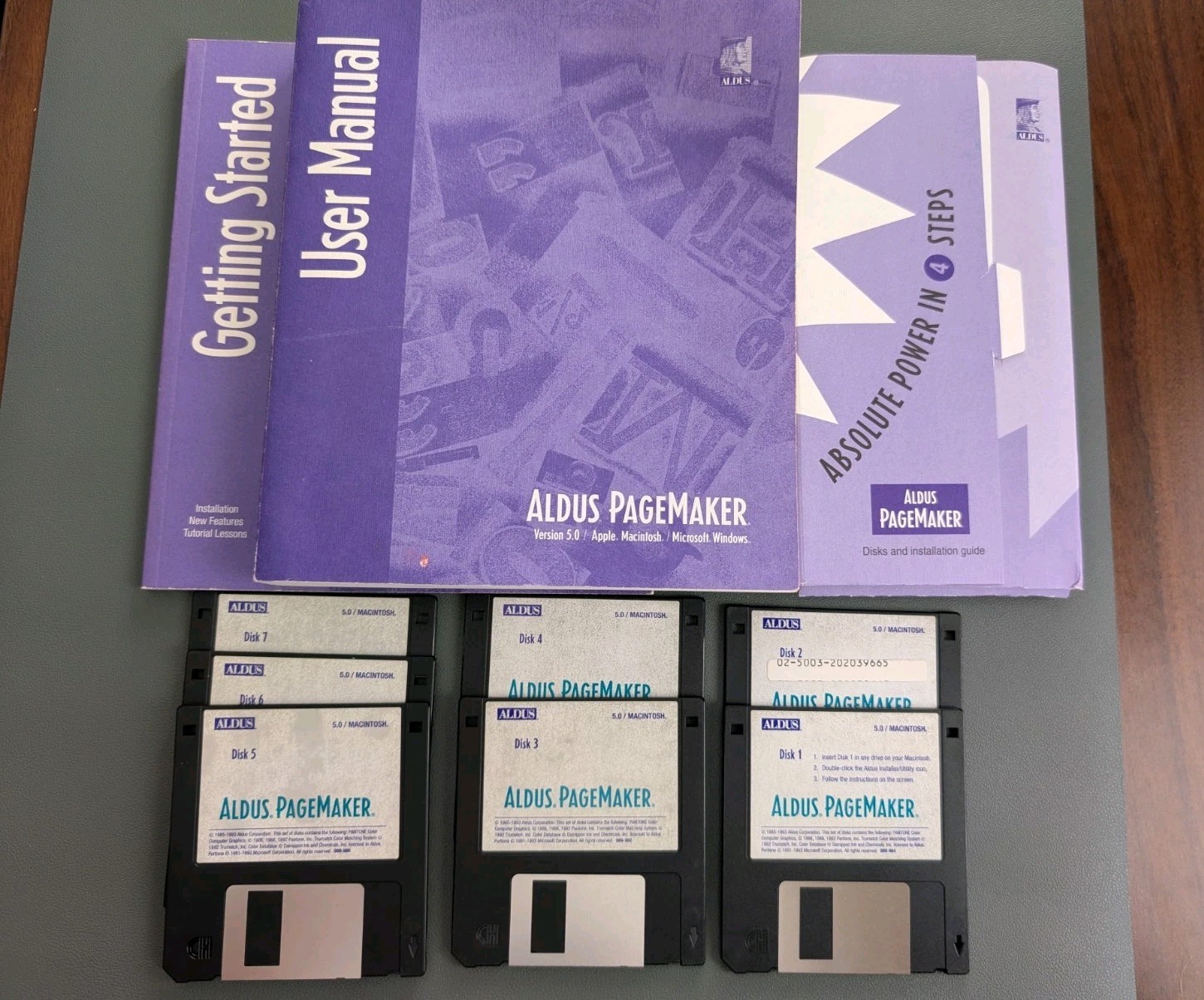 1993 Mac Aldus Pagemaker 5 Desktop Publishing Software Macintosh Vintage 