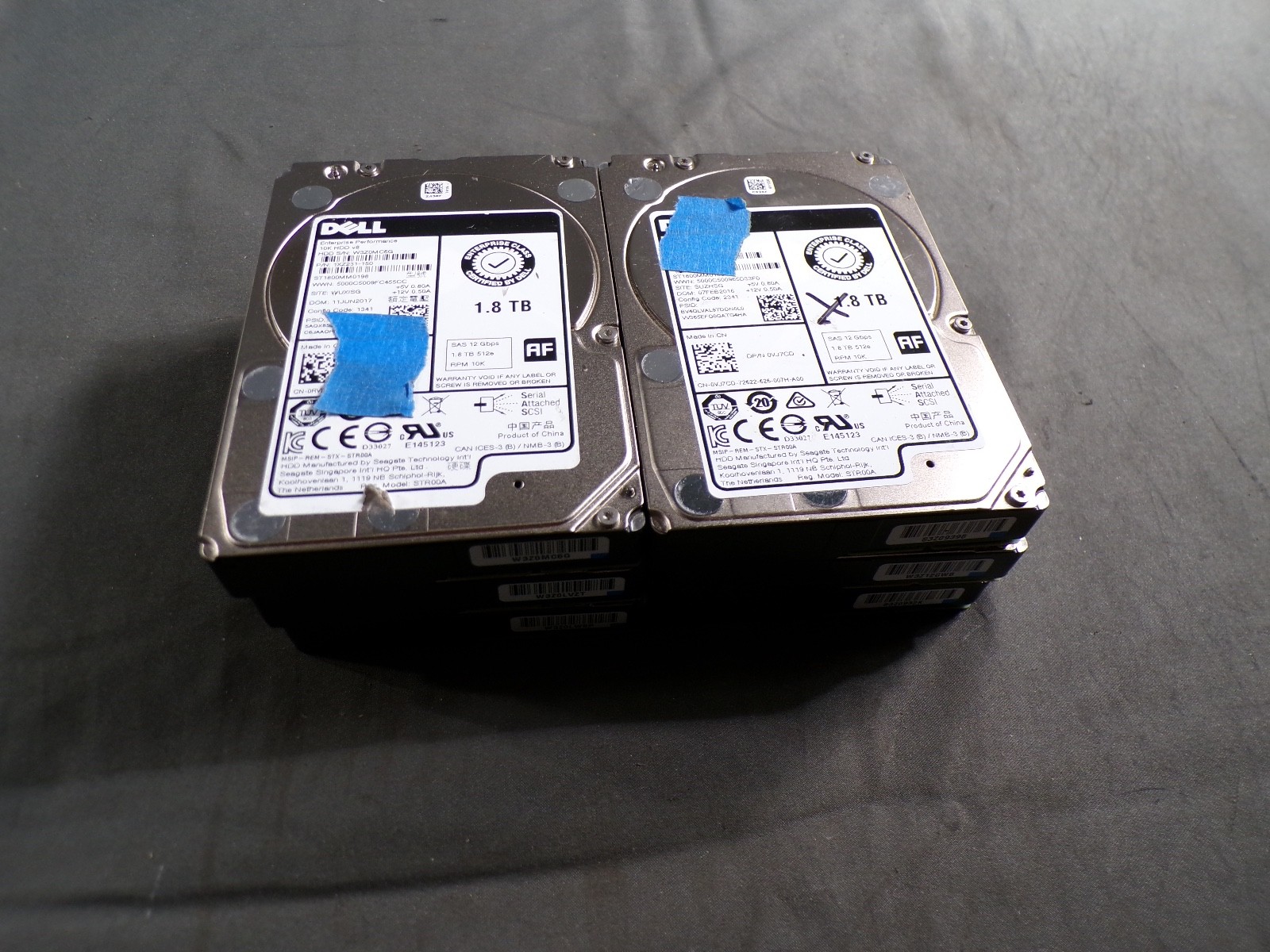 LOT OF 4X - 9XNF6 09XNF6 DELL 0B33078 HUC101812CSS204 1.2TB 10K 12GB/S 2.5" SAS