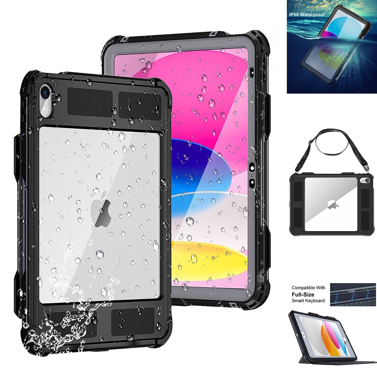 Waterproof Case For Apple iPad 10th Generation 10.9 inch Shockproof Stand Cover