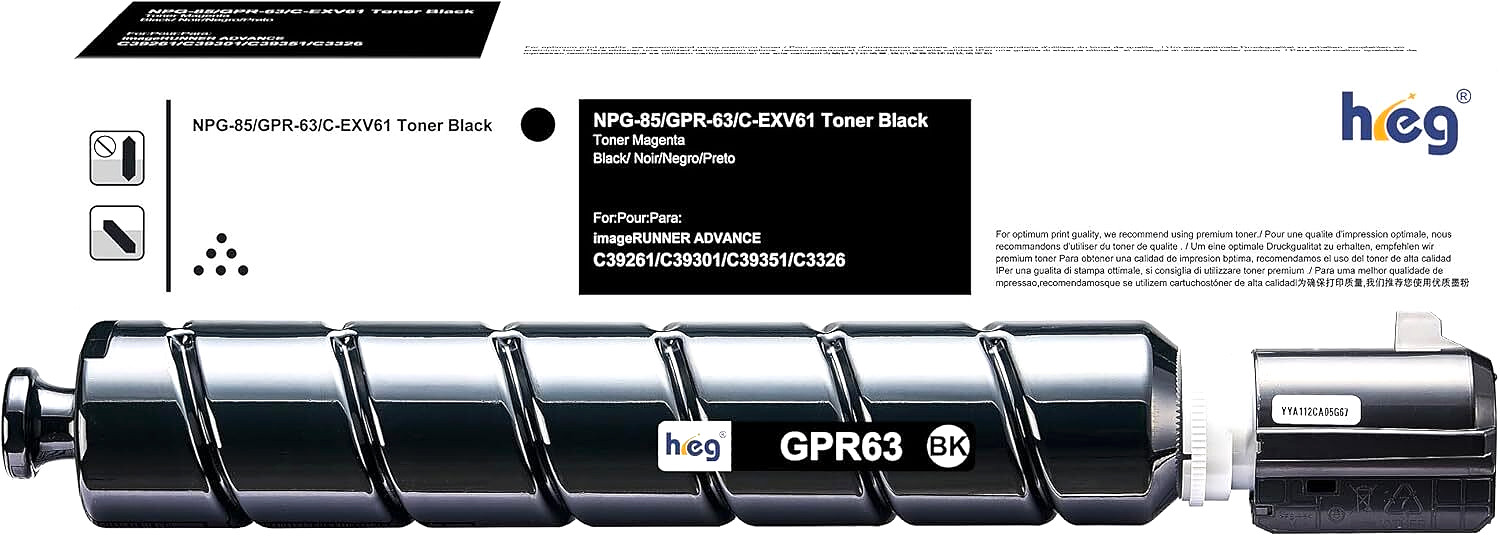 GPR-63 Toner Cartridge for Canon imageRUNNER ADVANCE DX 6855i/6860i/6870i Series