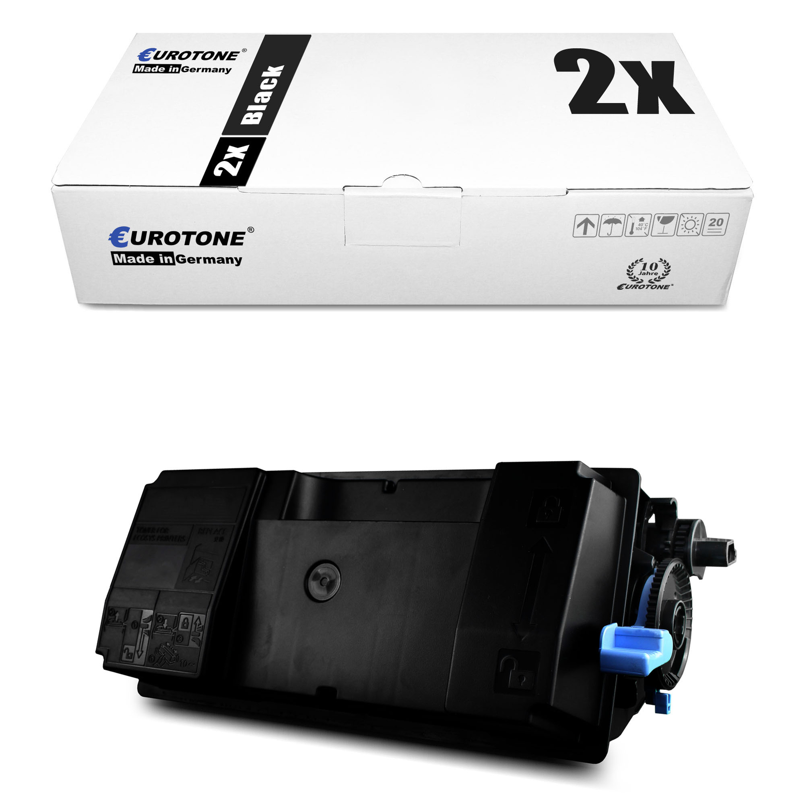 2x Eurotone Eco Toner replaces Kyocera TK-3100 TK3100 TK 3100