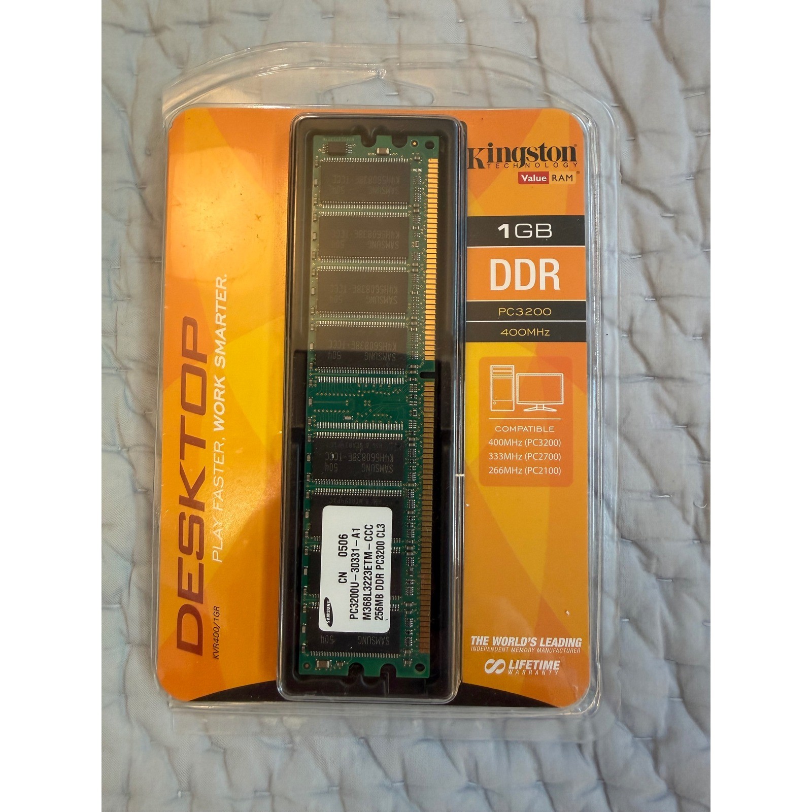 Kingston Desktop 4GB DDR RAM Memory Module New Sealed Package