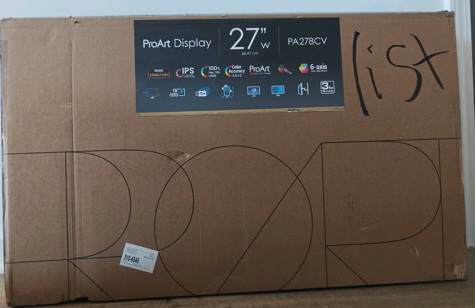 ASUS PA278CV ProArt Display 27" WQHD 2560x1440 75Hz 5ms LED LCD Monitor