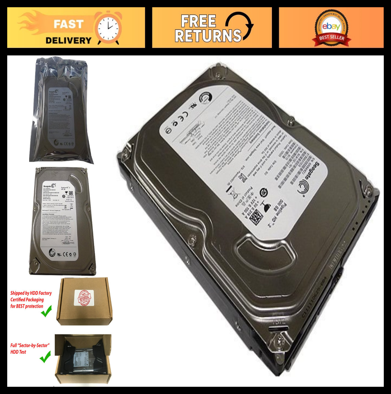 500GB Internal Hard Drive SATA II 3.0Gb/s 5900RPM 8MB Cache for PC, NAS, RAID, D