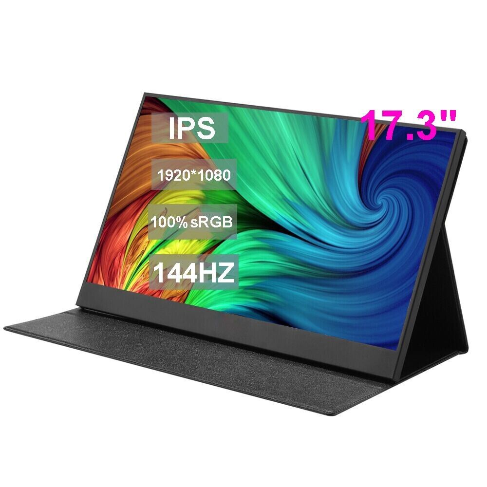 17.3inch 1080P ips 144hz portable gaming monitor for Laptop PS4 mobile with Case