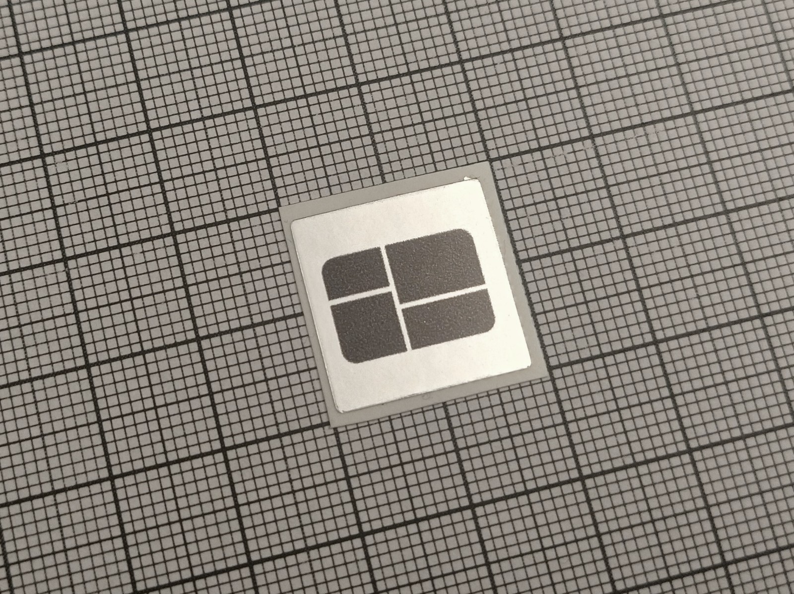 5 x Silver & Black Windows 1.0 Stickers For The Computer Case